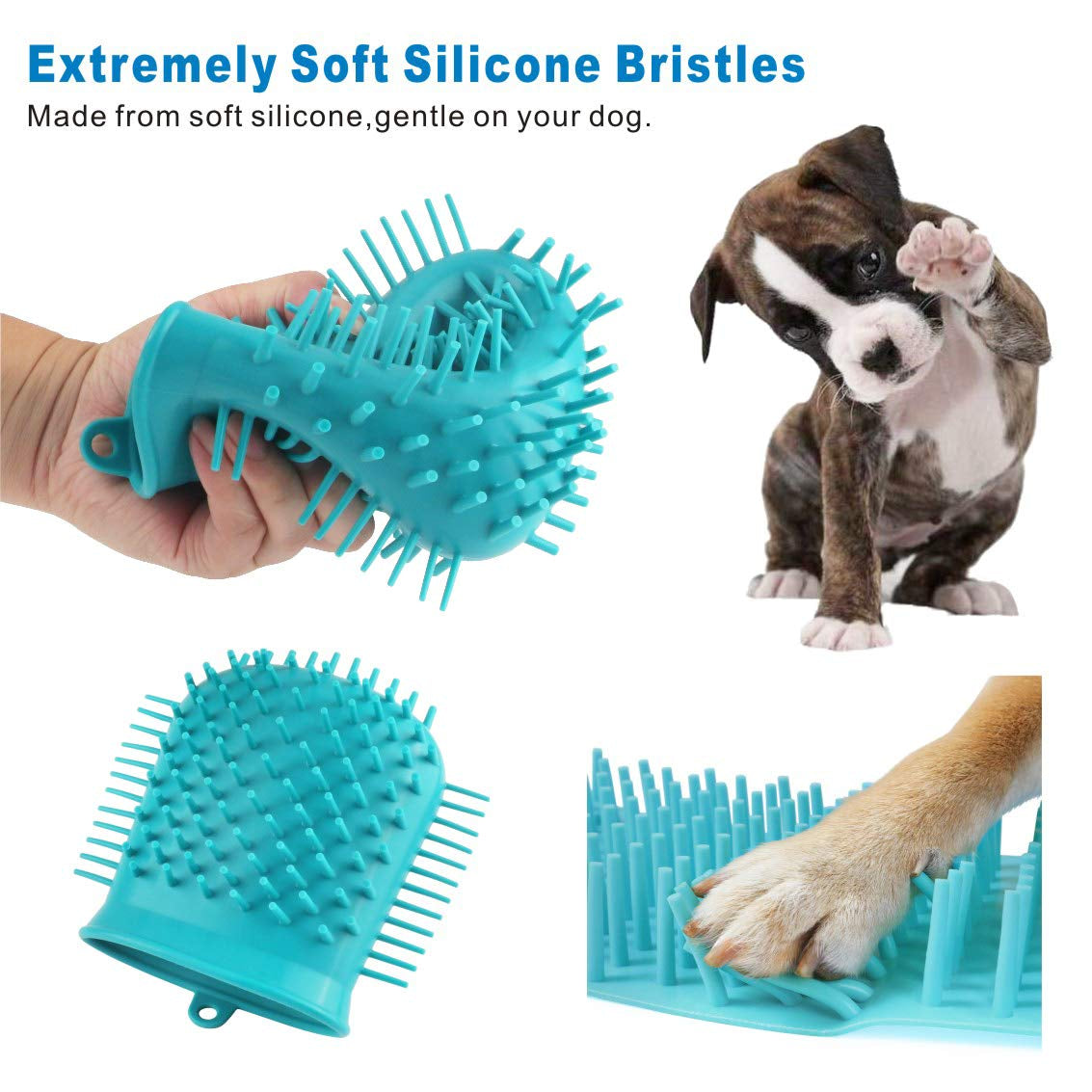Portable Pet Paw Cleaner Cup with Towel - Foot Washing and Grooming Tool for Dogs and Cats (Blue)