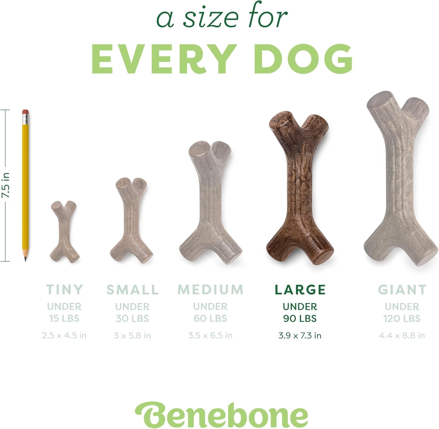 Maplestick Premium Large Real Wood Dog Chew Toy, Made in the USA