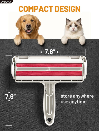 Pet Hair Remover Roller - Eco-Friendly Lint Roller for Pet Hair with Large Collection Bin, Perfect for Upholstery, Bedding, Vehicles, Carpets, and Furniture - No Refills or Batteries Needed