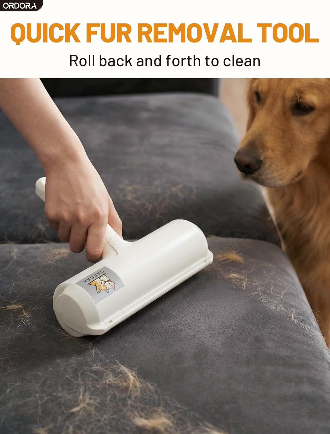 Pet Hair Remover Roller - Eco-Friendly Lint Roller for Pet Hair with Large Collection Bin, Perfect for Upholstery, Bedding, Vehicles, Carpets, and Furniture - No Refills or Batteries Needed